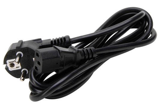 Afbeeldingen van VOEDINGSKABEL COMPUTER 220V 1,8 METER 0,75MM² C13 STEKKER ZWART ##NML