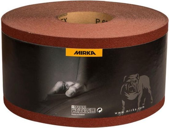 Afbeeldingen van MIRKA HIFLEX SCHUURPAPIER 93MM 25MTR P120 - NIET MEER LEVERBAAR