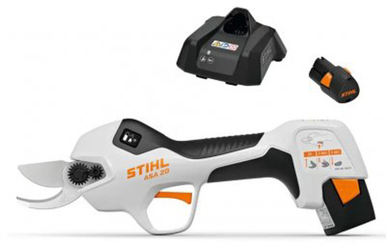 Afbeeldingen van STIHL ASA 20 ACCU-SNOEISCHAAR SET MET ACCU EN LADER