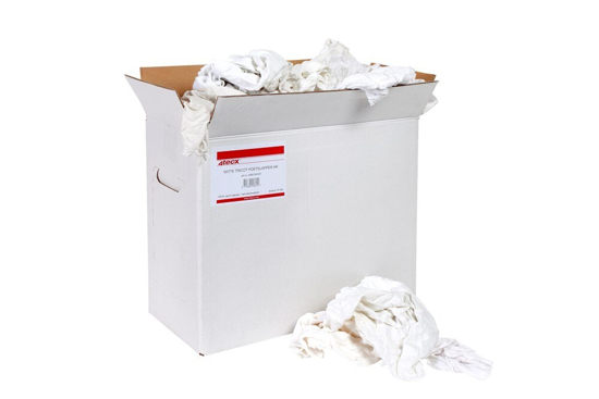 Afbeeldingen van POETSLAPPEN WIT TRICOT DOOS A 10 KILO 4T