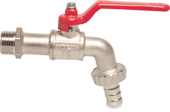 Afbeeldingen van ITAP KOGELKRAAN MET SLANGWARTEL MESSING VERNIKKELD 3/4" BUI X 19MM