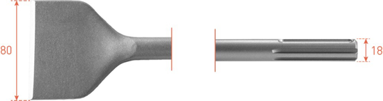Afbeeldingen van SDS-MAX SPADEBEITEL, 80X300