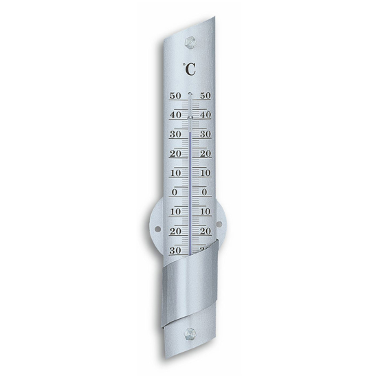 Afbeeldingen van TFA BINNEN/BUITENTHERMOMETER ANALOOG - ALUMINIUM - DOOSJE (STUK(S))