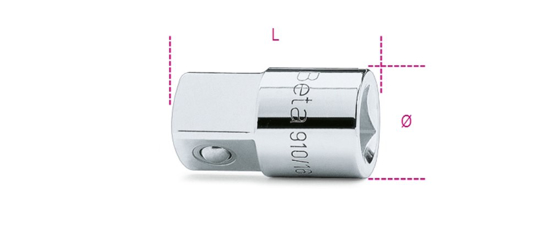 Afbeeldingen van BETA 910/16 VERLOOPDOP 3/8" NAAR 1/2" OP=OP