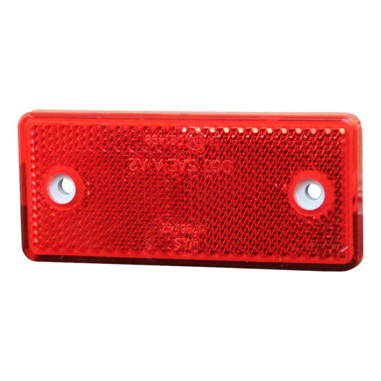 Afbeeldingen van REFLECTOR ? ROOD OPSCHROEFBAAR+ZELFKLEVEND 96 X 42