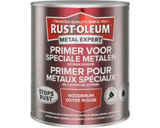 Afbeeldingen van RUST-OLEUM PRIMER VOOR SPECIALE METALEN, ROODBRUIN, 750ML