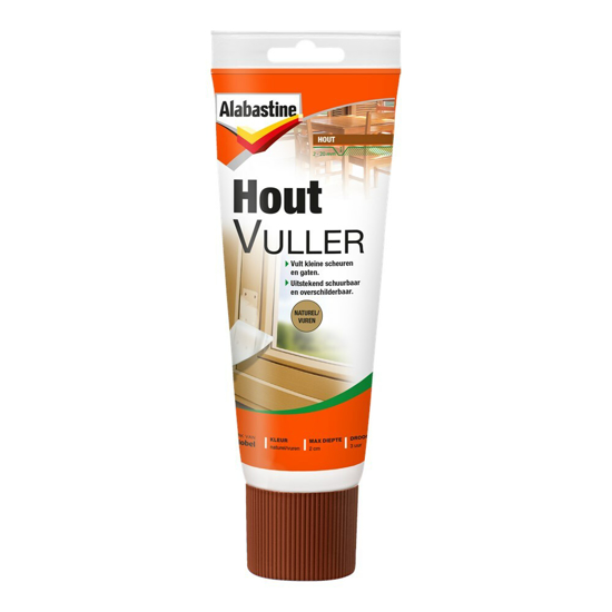 Afbeeldingen van ALABASTINE HOUTVULLER NATUREL/VUREN TUBE 330GR