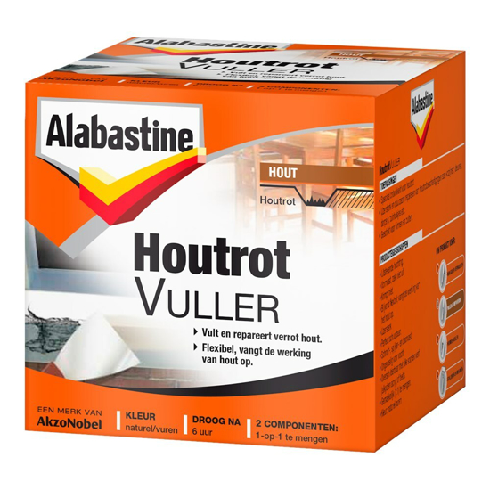 Afbeeldingen van ALABASTINE HOUTROTVULLER 2-COMPONENTEN 500GR