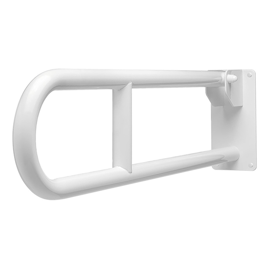 Afbeeldingen van SECUCARE TOILETBEUGEL OPKLAPBAAR WIT LENGTE 600MM