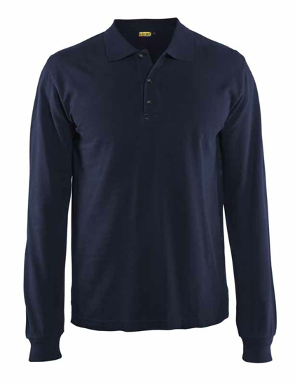 Afbeeldingen van POLOSHIRT LANGE MOUWEN MARINEBLAUW L 338810508900L