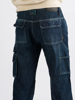 Afbeeldingen van 247 JEANS WERKBROEK BISON D30 DENIM DONKERBLAUW MAAT W33-L32 OP=OP