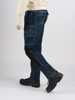 Afbeeldingen van 247 JEANS WERKBROEK BISON D30 DENIM DONKERBLAUW MAAT W33-L32 OP=OP