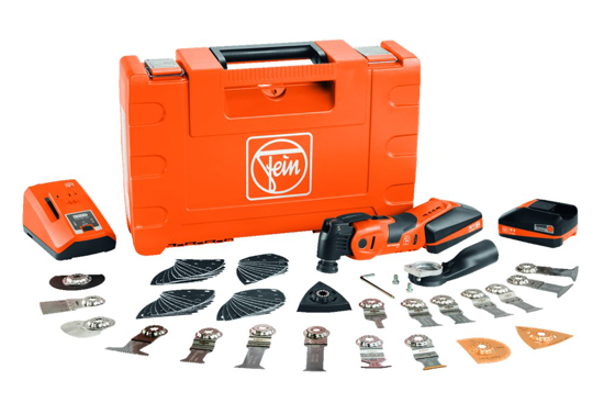 Afbeeldingen van FEIN ACCU MULTIMASTER MAX TOP 18V LI-ION (2X 3.0AH) + 60DLG ACC.SET OP=OP