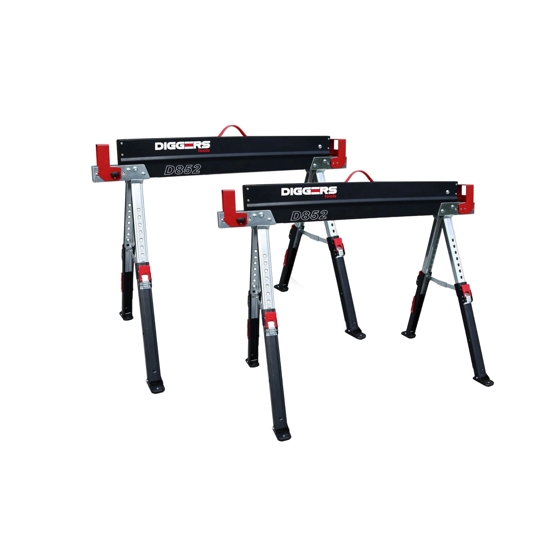 Afbeeldingen van DIGGERS ZAAGBOK - 600KG - VERSTELBAAR - SET VAN 2 - D852