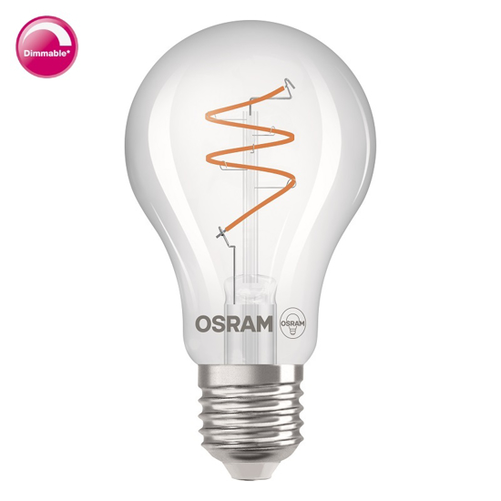 Afbeeldingen van OSRAM VINTAGE 1906 CLASSIC A 40 SPIRAL LED FILAMENT DIM 4.6W 922 CLEAR E27