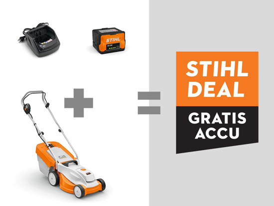 Afbeeldingen van STIHL RMA 235 ACCU GRASMAAIER -AK SYSTEM - SET MET ACCU EN LADER