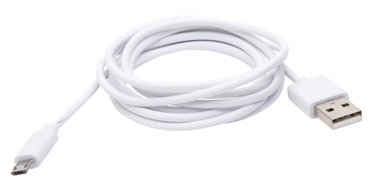 Afbeeldingen van USB OPLAADKABEL MICRO USB VOOR SMARTPHONE 1,5 METER WIT ##NML