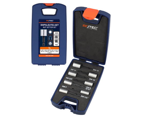 Afbeeldingen van DOPSLEUTELSET '819', MAGNETISCH, E6.3, 7-DLG., SW 1/4"-13