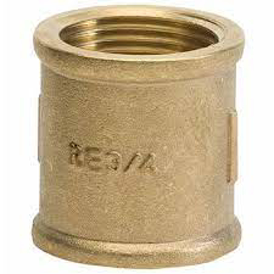 Afbeeldingen van MESSING GASDRAADFITTING SOK 3/4"BI