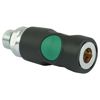 Afbeeldingen van VEILIGHEIDS LUCHTKOPPELING EURO KNOP GROEN G 1/4 BUITENDRAAD S1