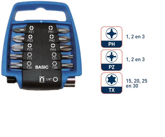 Afbeeldingen van BIT-SET BASIC INCL. BITH., BITS PH, PZ EN TX, 13-DLG