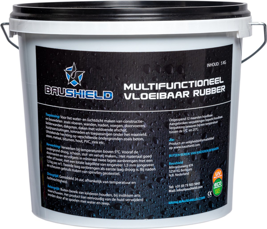 Afbeeldingen van BAUSHIELD LIQUID / VLOEIBAAR RUBBER 5 KILO