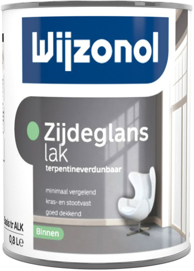 Afbeeldingen van WIJZONOL INTERIEUR ZIJDEGLANSLAK ALKYD BASIS TRANSPARANT 800ML