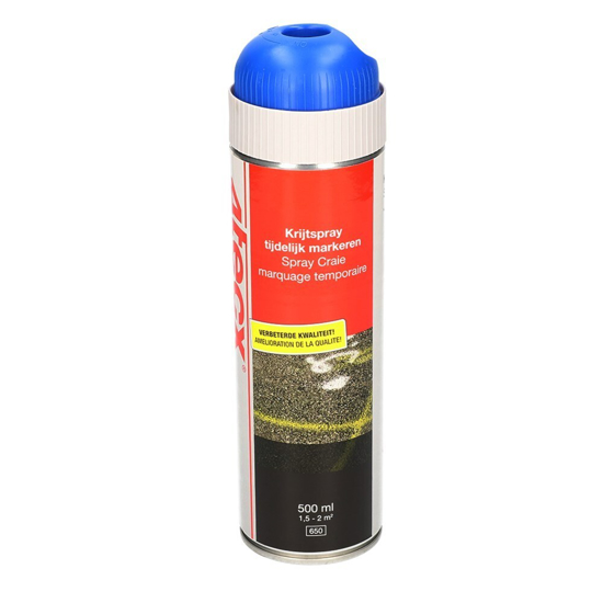 Afbeeldingen van KRIJTSPRAY TIJDELIJK MARKEREN BLAUW 500ML 4T