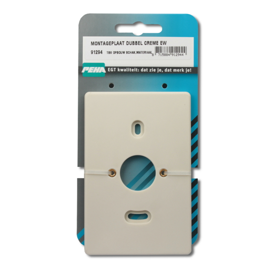 Afbeeldingen van MONTAGEPLAAT DUBBEL CREME EW