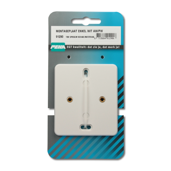 Afbeeldingen van MONTAGEPLAAT ENKEL WIT AW/PW