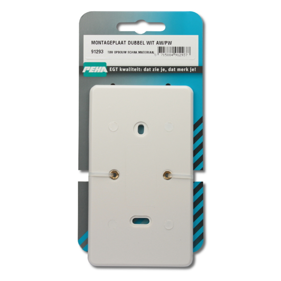 Afbeeldingen van MONTAGEPLAAT DUBBEL WIT AW/PW