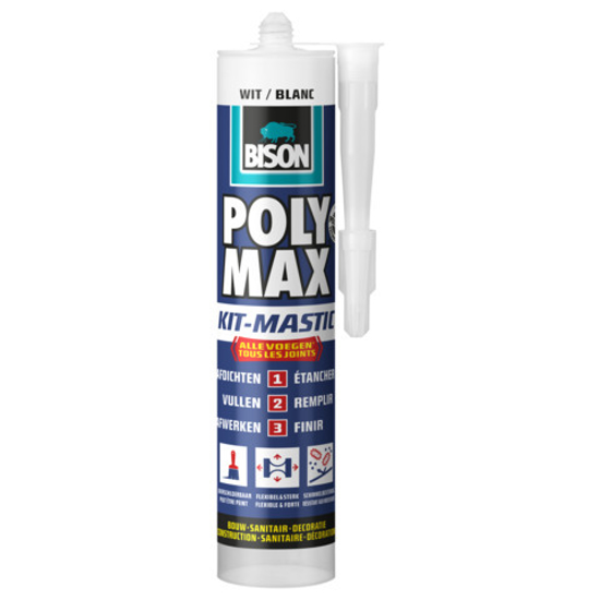 Afbeeldingen van BISON POLY MAX® KIT AFDICHTINGSKIT WIT KOKER 280ML