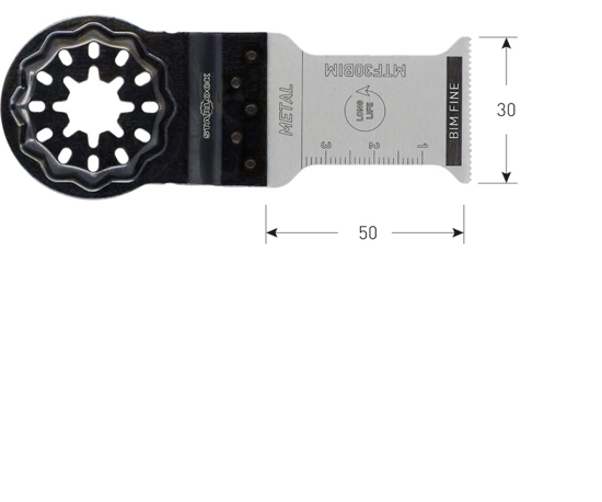 Afbeeldingen van MTF30 BIM METAAL/HOUT STARLOCK INVALZAAGBLAD 30X50 [10]