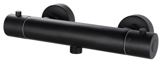 Afbeeldingen van RIO THERMOSTATISCHE DOUCHEMENGKRAAN MAT ZWART 15CM