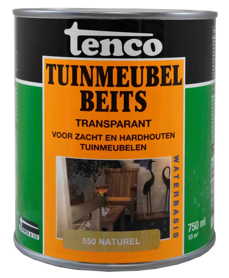 Afbeeldingen van TENCO TUINMEUBELBEITS WATERBASIS 550 NATUREL 0,75