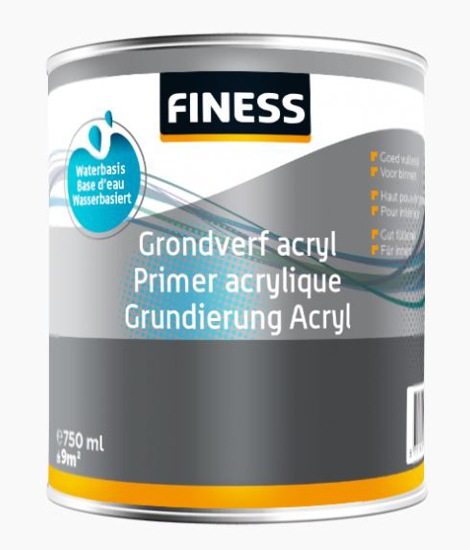 Afbeeldingen van FINESS GRONDVERF ACRYL 2,5 LTR WIT