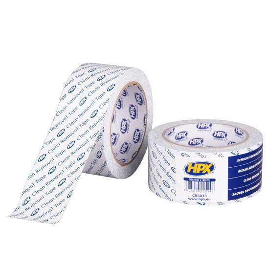 Afbeeldingen van HPX STUCLOPERTAPE - SCHOONVERWIJDERBARE PVC TAPE - 50MM X 33M