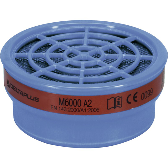 Afbeeldingen van DELTA PLUS FILTERPATROON TBV HALFGELAATSMASKER M6000E A2 SET 2 STUKS