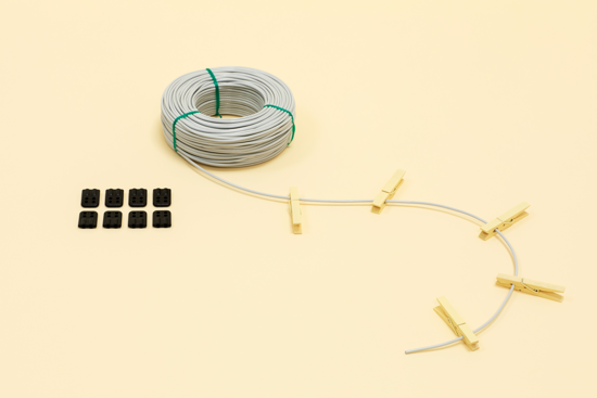 Afbeeldingen van DROOGLIJN MET 14 DRAADVERBINDERS 65 METER