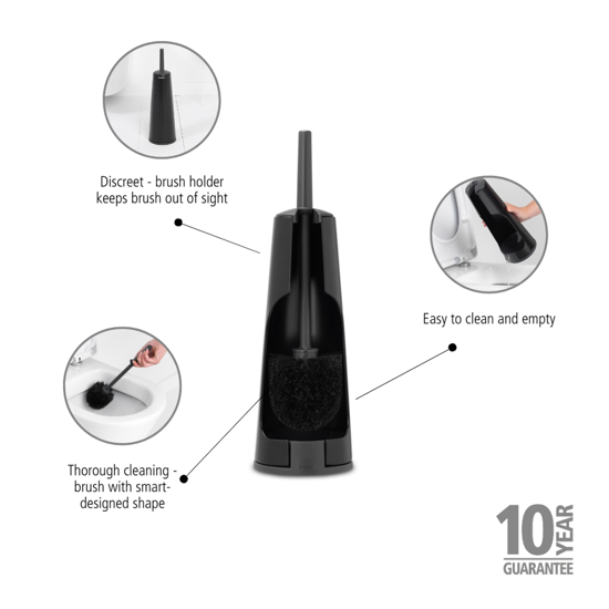 Afbeeldingen van RENEW TOILETBORSTEL MET HOUDER ZWART