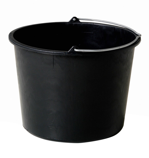 Afbeeldingen van BOUWEMMER ZWART 12 LITER GRIPLINE