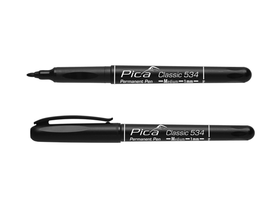 Afbeeldingen van PICA  534/46 PERMANENT PEN 1,0MM ROND ZWART