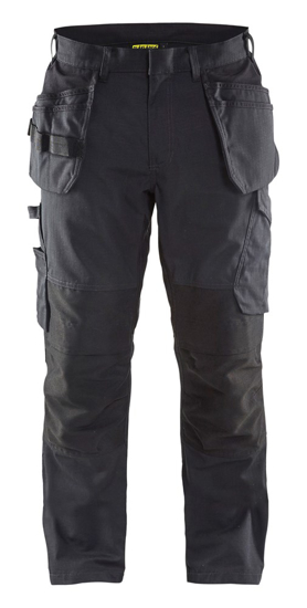 Afbeeldingen van SERVICE WERKBROEK MET STRETCH EN GEREEDSCHAPSZAKKEN ZWART/DONKERGRIJS C52 149613309998C52