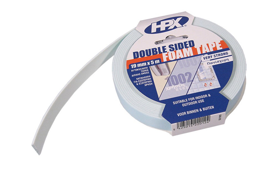 Afbeeldingen van HPX SPIEGEL BEVESTIGINGSTAPE - WIT 19MM X 5M