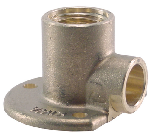 Afbeeldingen van MESSING SOLDEER MUURPLAAT LAAG 1/2" X 15MM