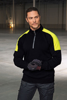Afbeeldingen van JOBMAN 5401 HALFZIP SWEATSHIRT DO.GRIJS/ZWA L