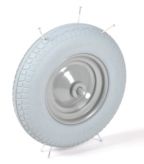 Afbeeldingen van WIEL KRUIWAGEN, Ø400-8/16X4" LEKVRIJE BAND OPGESCHUIMD PU, DUBBEL GESLOTEN