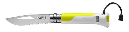 Afbeeldingen van ZAKMES,OPINEL,OUTDOORNO. 8 FLUO RVS GEEL VIROBLOC, FLUIT, DOOS