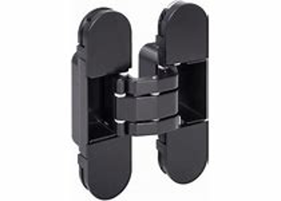 Afbeeldingen van SWING VS-19 VERDEKT SCHARNIER INCL. AFDEKPLAAT MAT ZWART SET VAN 4