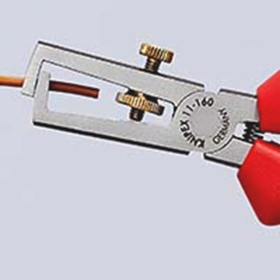 Afbeeldingen van KNIPEX AFSTRIPTANG MET OPENINGSVEER, UNIVERSEEL GELAKT 160MM